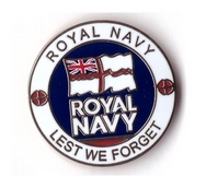 Royal Navy Lest We Forget Pin