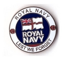 Royal Navy Lest We Forget Pin